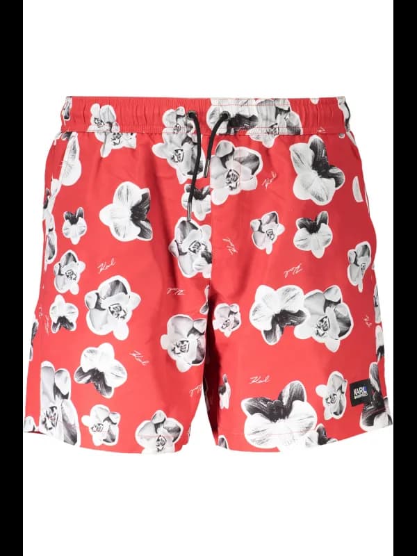 Karl Lagerfeld Beachwear Karl Lagerfeld Rote Badeboxer mit T, Größe 2XL