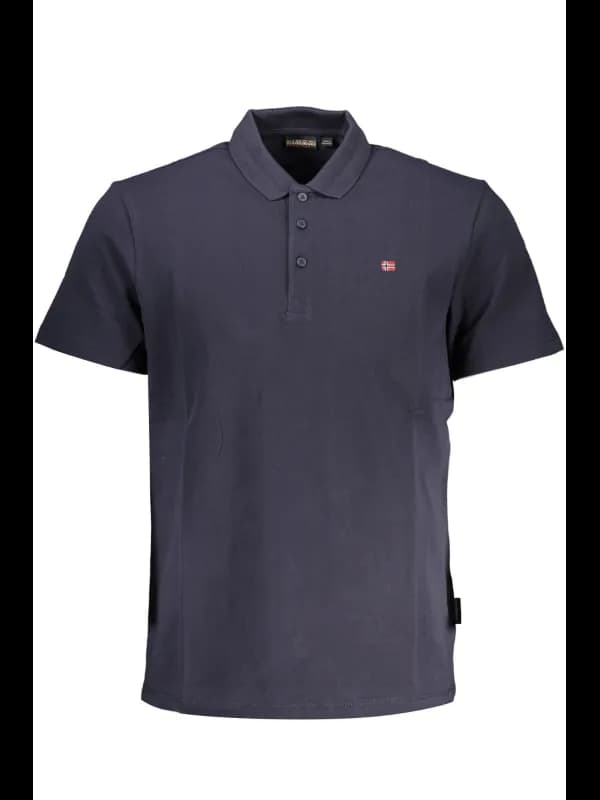 Napapijri Kurzarm Poloshirt mit Sticklogo und 3 Knöpfen, Größe 2XL
