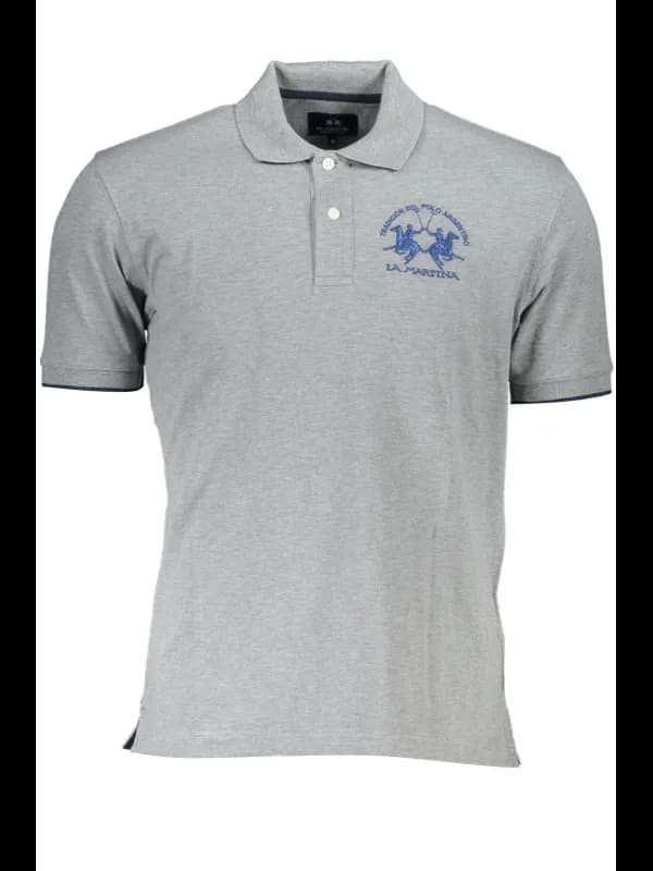 LA MARTINA Kurzarm Poloshirt mit Kontrastdetails und Knopfle, Größe 2XL