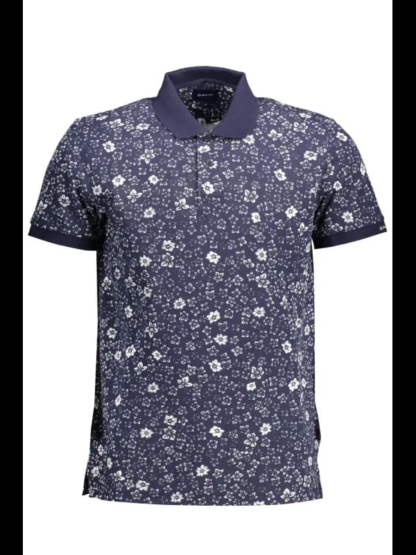 GANT Poloshirt Blau Kurzarm mit Logo Stickerei, Größe XS