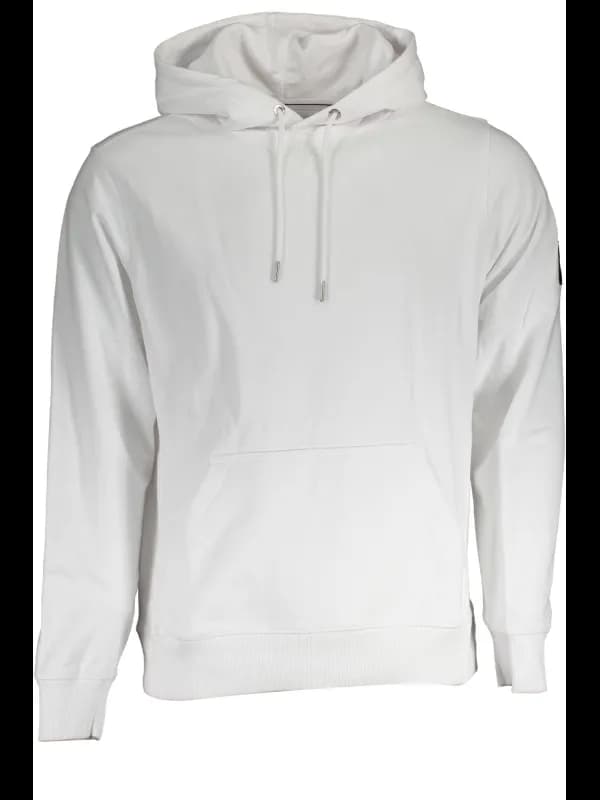 Calvin Klein Hoodie mit Tasche und Logo Weiß, Größe 2XL