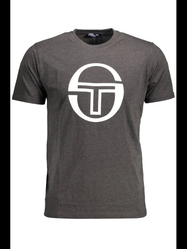 Sergio Tacchini Grau Kurzarm TShirt Rundhals Logo, Größe XL