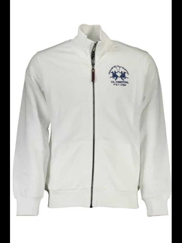 LA MARTINA Zipper Sweatshirt mit Sticklogo, Größe XL