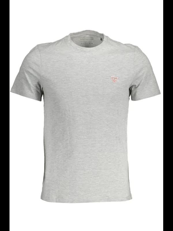 GUESS JEANS Schlankes Kurzarmshirt Rundhals Grigio, Größe 2XL