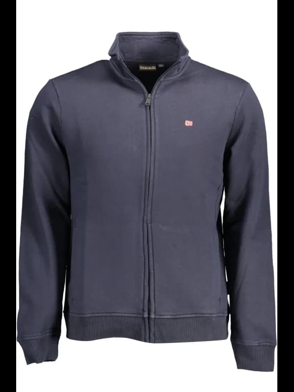 Napapijri Sweatshirt mit Stickerei und Reißverschluss Blau, Größe S