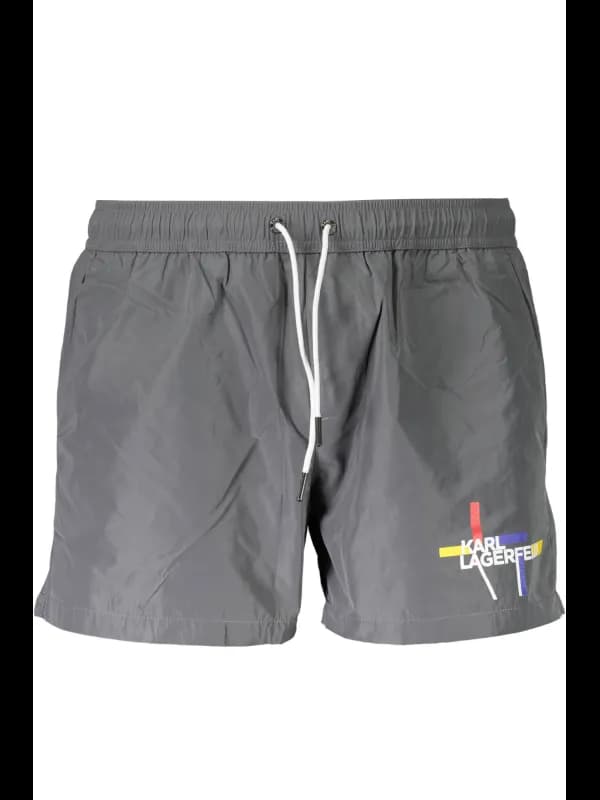 Karl Lagerfeld Beachwear Karl Lagerfeld Badeboxer Grau mit T, Größe S