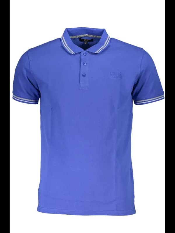 Cavalli Class Kurzarm Poloshirt mit Knöpfen und Logodetails, Größe 2XL
