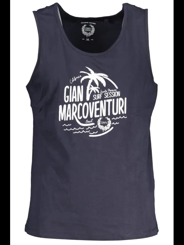 GIAN MARCO VENTURI Blauer Logo Tanktop, Größe 2XL