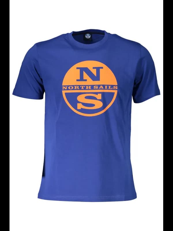 North Sails Blaues Kurzarmshirt Rundhals mit Logo, Größe 2XL