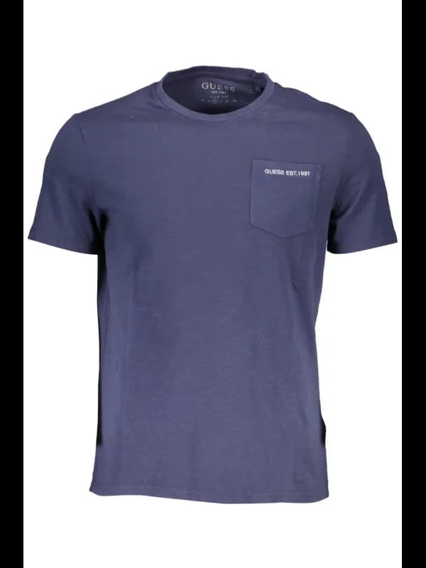 GUESS JEANS Bio Baumwolle Rundhals TShirt mit Tasche von, Größe XL