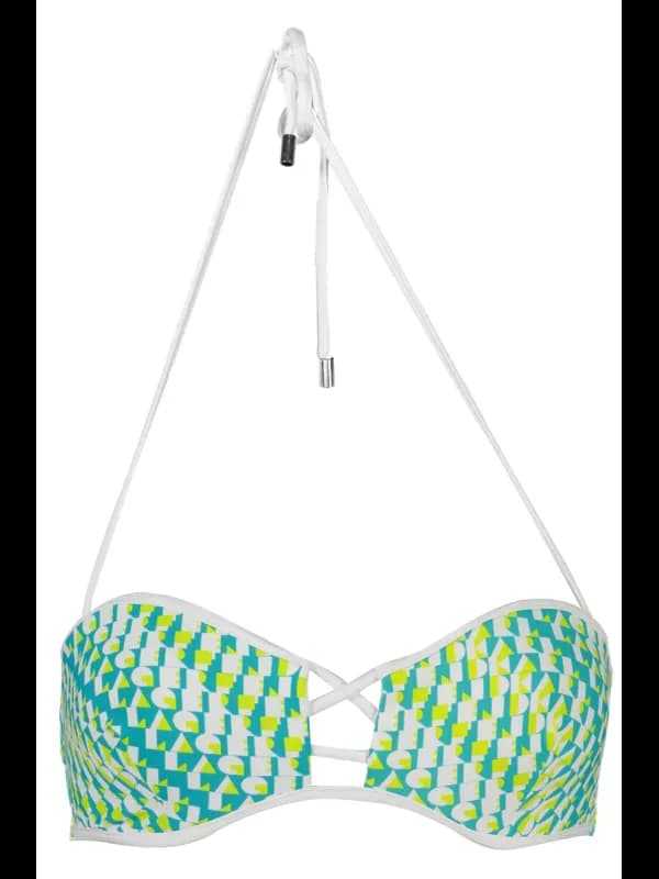 Karl Lagerfeld Beachwear Kontrast Balconette Badeanzug mit F, Größe XS