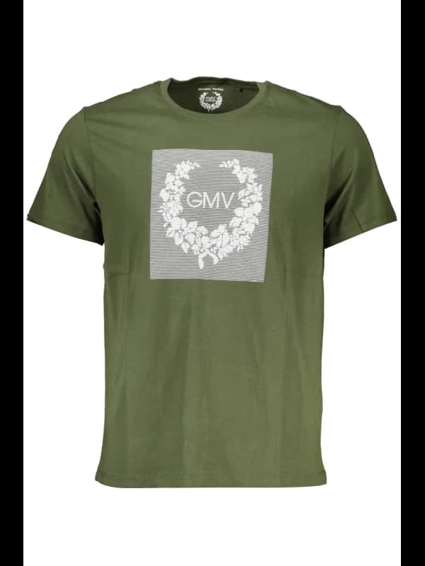 GIAN MARCO VENTURI Grünes Rundhals TShirt Kurzarm, Größe 2XL