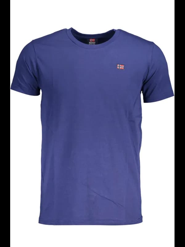 NORWAY 1963 Norwegen 1963 Rundhals T-Shirt Blau Indigo Logo, Größe XL