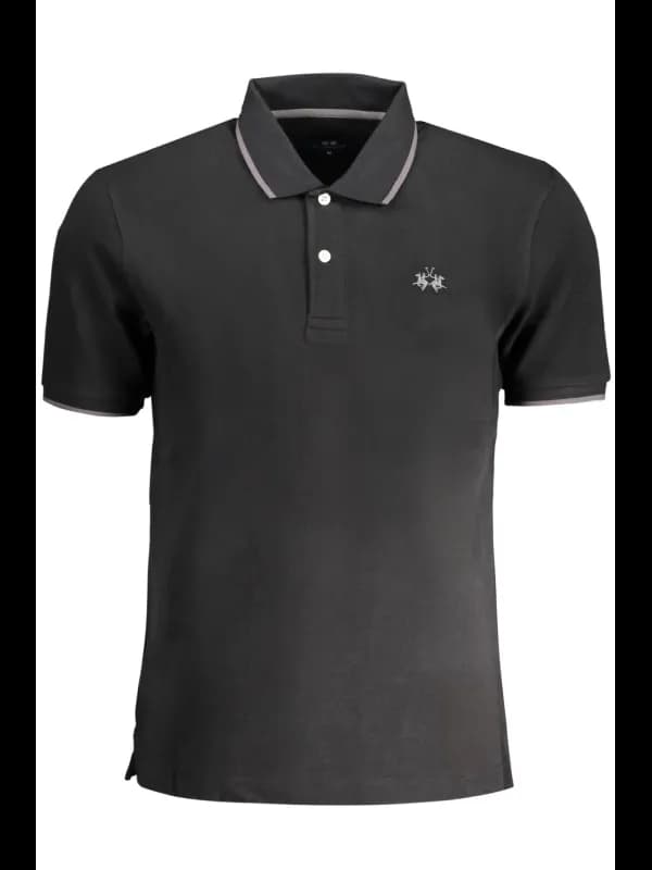 LA MARTINA Poloshirt Kurzarm mit Kontrastdetails und Sticker, Größe 2XL
