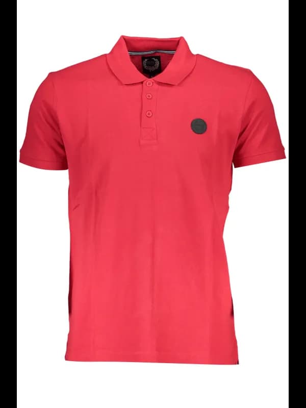 GIAN MARCO VENTURI Poloshirt Rot mit Logo und Applikation, Größe 2XL