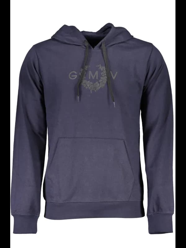 GIAN MARCO VENTURI Kapuzenpullover mit Print und Tasche, Größe 2XL
