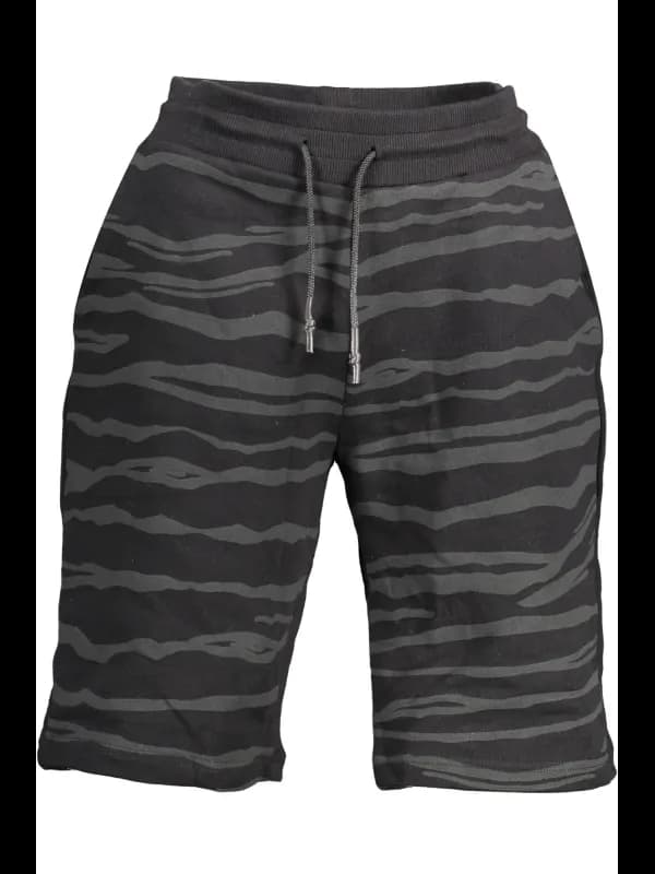 Cavalli Class Elastische Sportshorts mit Taschen und Kontras, Größe 2XL