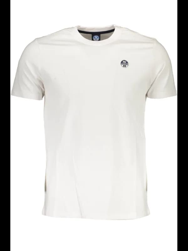 North Sails Logo Kurzarmshirt Rundhals Weiß, Größe 3XL