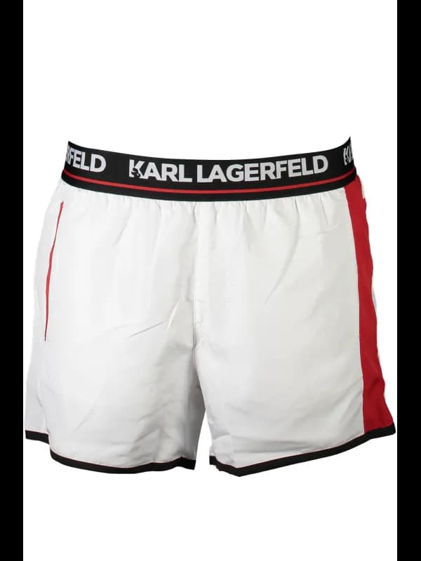 Karl Lagerfeld Beachwear Badeboxershorts mit Taschen und Kon, Größe L