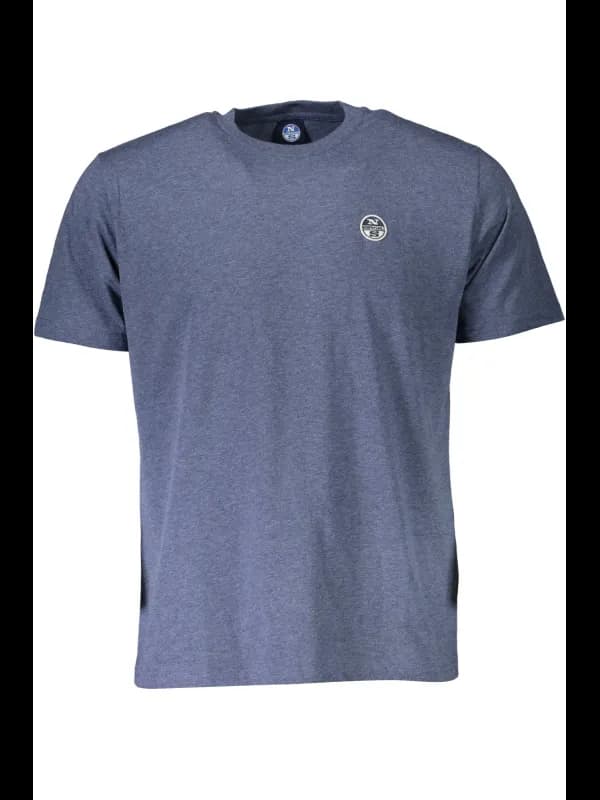 North Sails Kurzarmshirt mit Logo Rundhals Blau, Größe XL