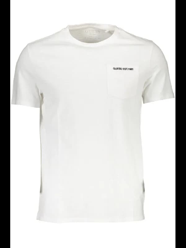 GUESS JEANS Bio Baumwolle TShirt Rundhals mit Logo, Größe 2XL