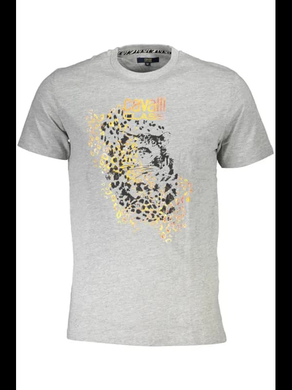 Cavalli Class Grau Rundhals Kurzarm TShirt, Größe 2XL