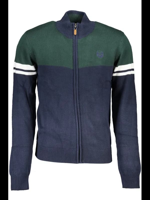 GIAN MARCO VENTURI Strickjacke mit Reißverschluss und Kontra, Größe 2XL