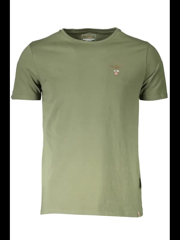 AERONAUTICA MILITARE GRÜNES OUTDOOR TSHIRT KURZARM, Größe L