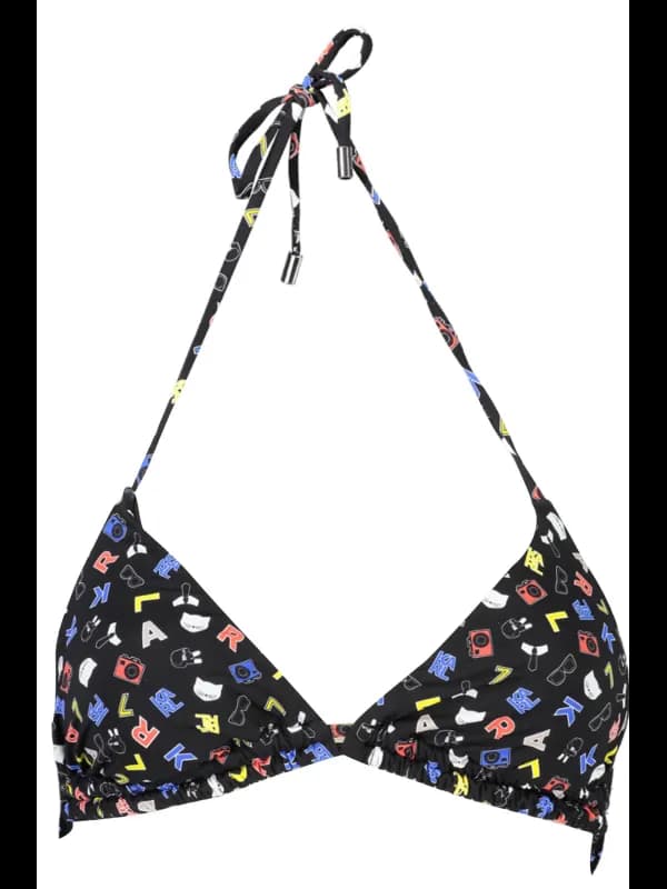 Karl Lagerfeld Beachwear Dreieckiger Badeanzug mit Polsterun, Größe XS