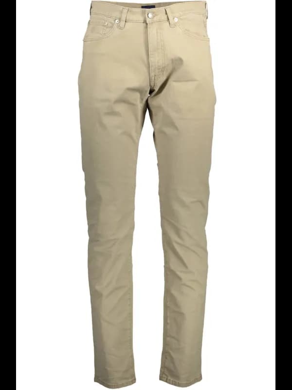 GANT Bio Baumwollhose Beige mit Taschen, Größe 35L34