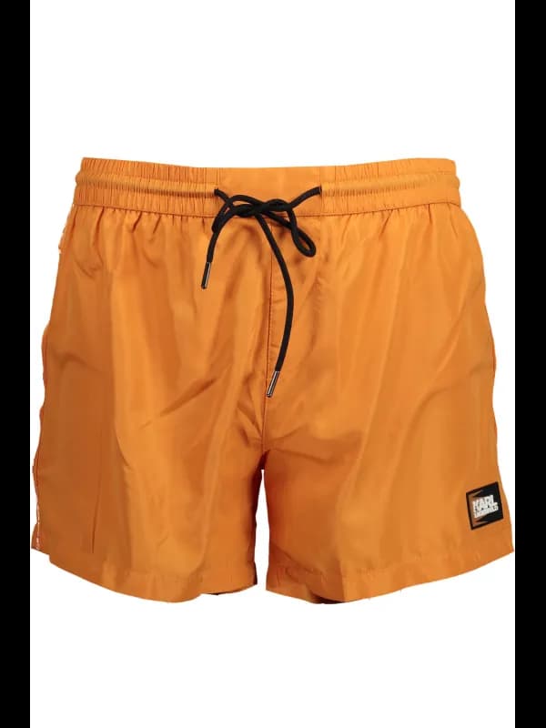Karl Lagerfeld Beachwear Kontrast Badehose mit Tasche, Größe S
