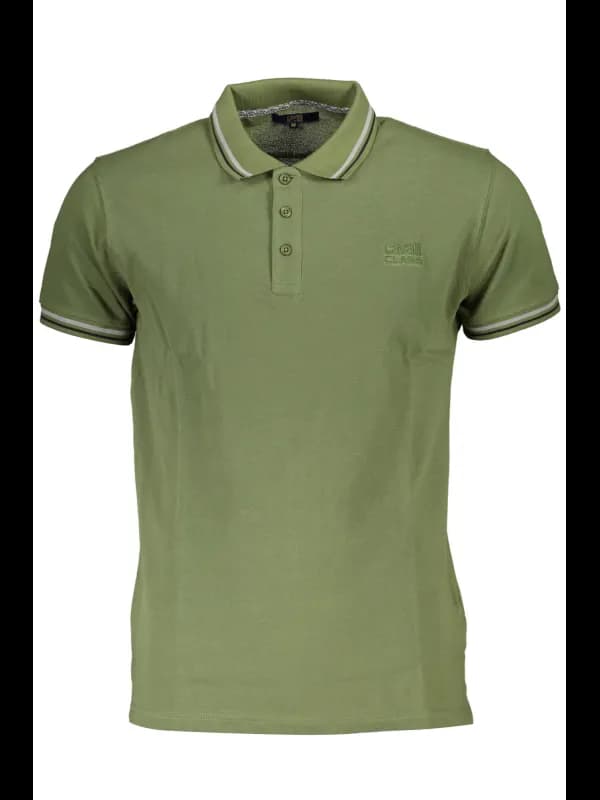Cavalli Class Poloshirt Stickerei Kontrastdetails Grün, Größe 2XL