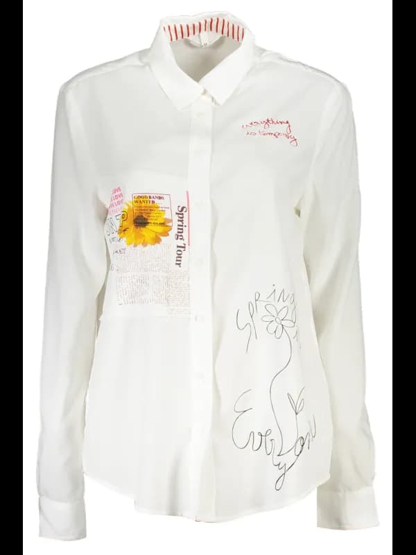 Desigual Hemd mit Italienkragen und Knopfmanschetten, Größe 2XL