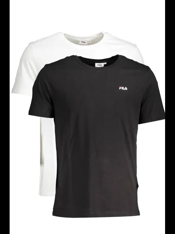 Fila BiPack Bari Tee SchwarzWeiss BioBaumwolle Rundhals T-Sh, Größe L