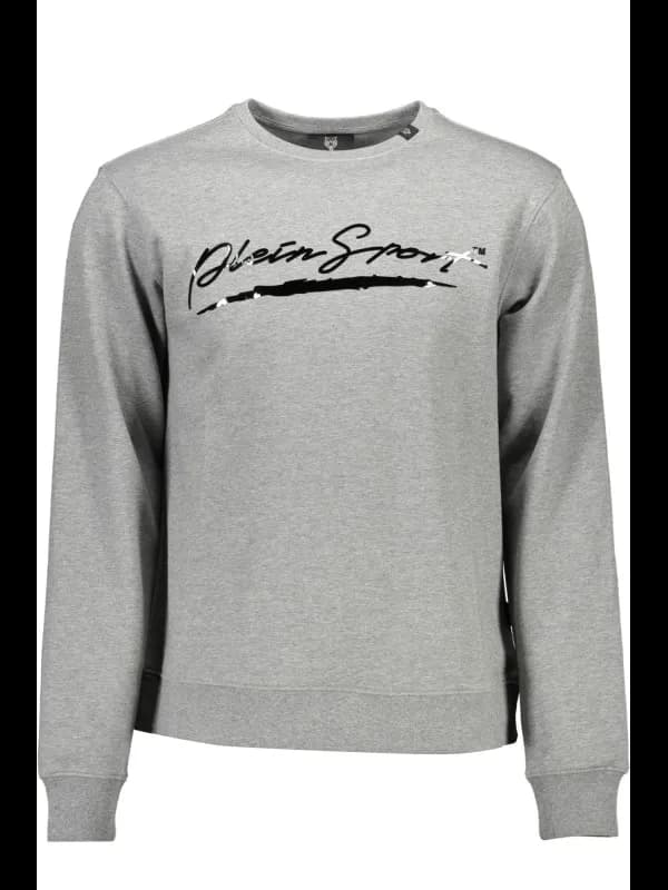 Plein Sport Sweatshirt Grau Rundhals Logo, Größe XL