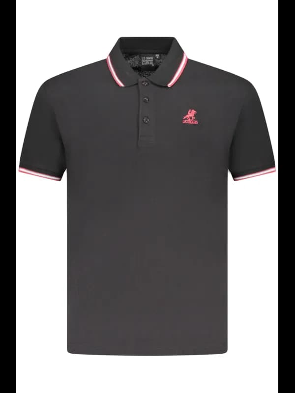 U.S. GRAND POLO Kurzarm Poloshirt mit Logo und Kontrastdetai, Größe 2XL