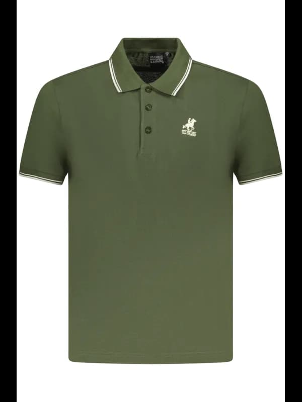 U.S. GRAND POLO Grand Polo Contrast Polohemd mit Stickerei, Größe M