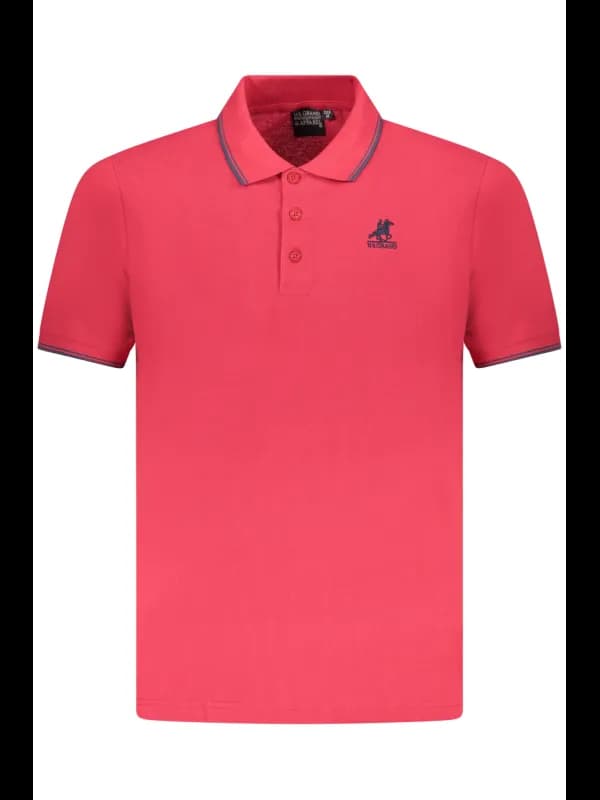 U.S. GRAND POLO Kurzarm Poloshirt mit Kontrast und Logo Stic, Größe 2XL