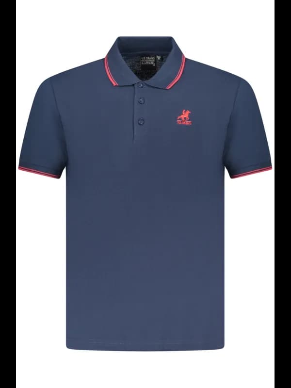 U.S. GRAND POLO Poloshirt Kurzarm Kontrastdetails Stickerei, Größe 2XL