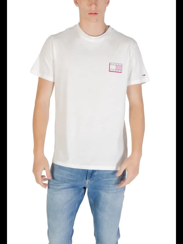 Tommy Hilfiger Jeans Tommy Herbstbeige Druckshirt Bio Baumwo, Größe XL