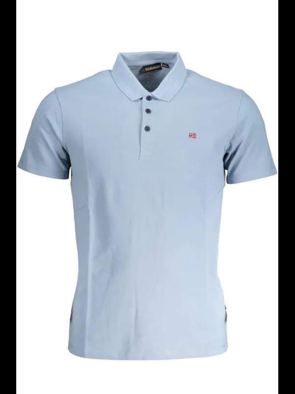 Napapijri Poloshirt mit Sticklogo und Knöpfen, Größe M