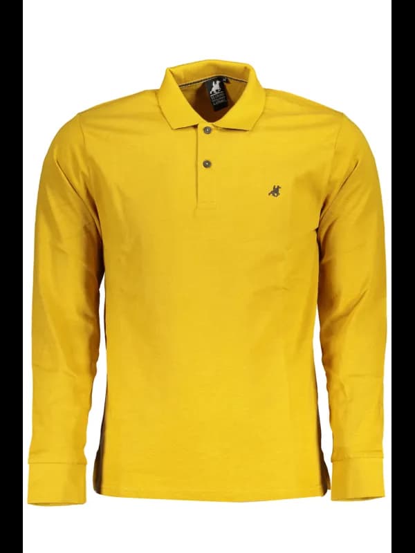 U.S. GRAND POLO Langarm Polo mit Sticklogo und 2 Knöpfen US, Größe M