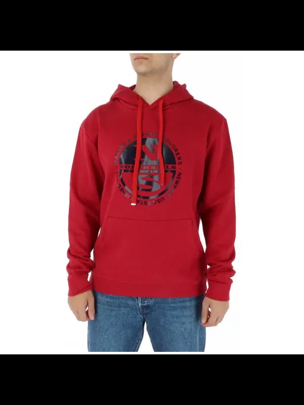 North Sails Red Comfort Fleece Hoodie, Größe XXL