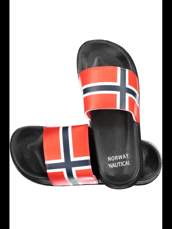 NORWAY 1963 Pantoletten mit Kontrastdetails und Logodruck, Größe 45