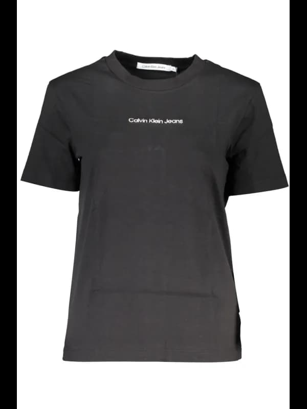 Calvin Klein Kontrast TShirt mit Stickerei Logo, Größe 2XS