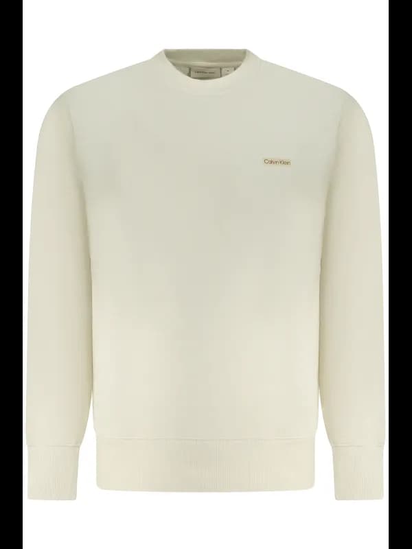 Calvin Klein Sweatshirt Bio Baumwolle Rundhals Logo Applikat, Größe L