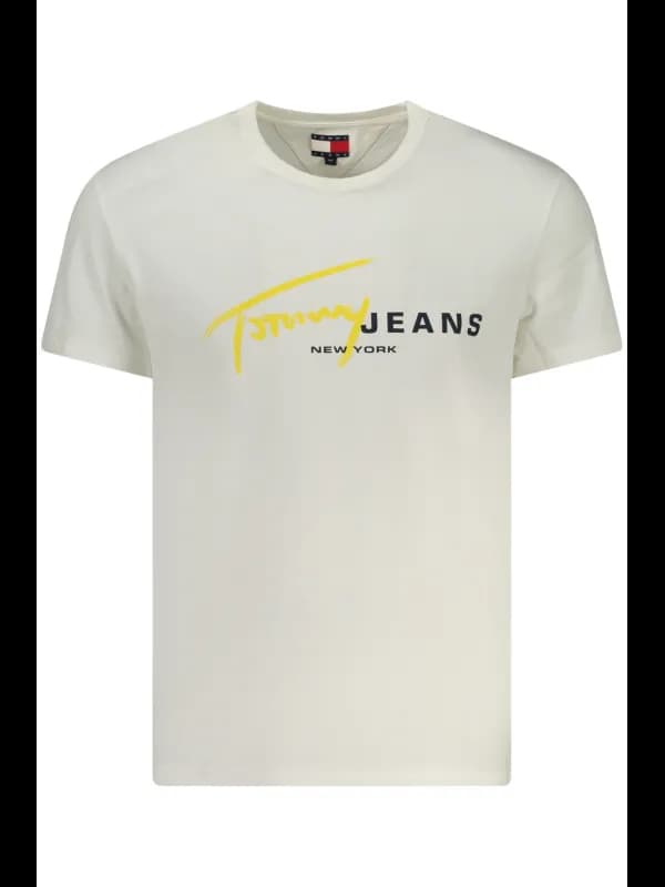 Tommy Hilfiger Bio Baumwolle Logo T Shirt Kurzarm Rundhals D, Größe XL