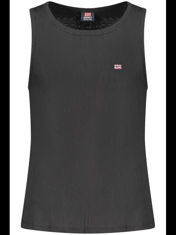 NORWAY 1963 NORWAY1963 Schwarzes Tanktop mit Stickerei, Größe XL