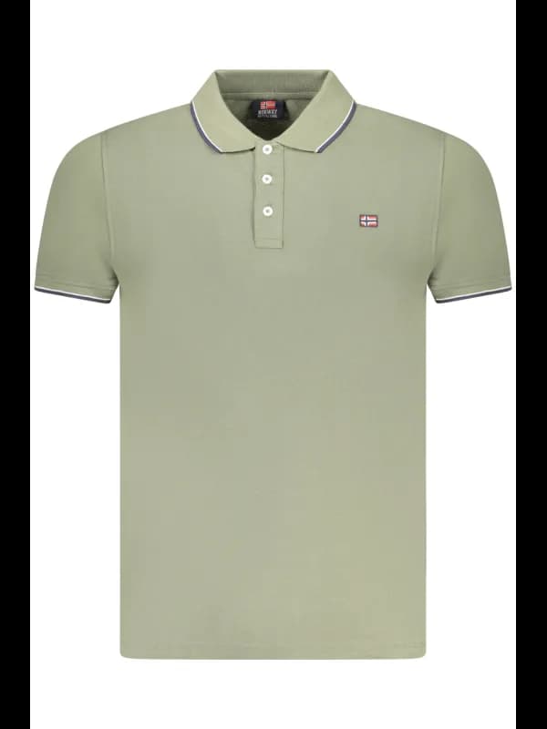 NORWAY 1963 Norwegen 1963 Kurzarm Poloshirt mit Kontrastdeta, Größe XL