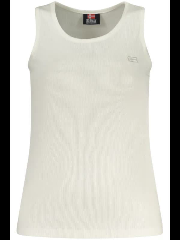 NORWAY 1963 Norwegen 1963 Tanktop Logo Stickerei Weiß Hemd, Größe XL